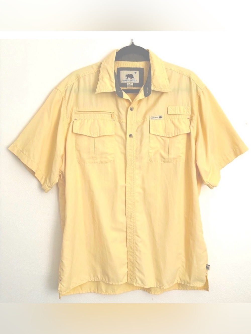 Dakota Grizzly Vented Nylon Performance Fishing Golf Hiking Outdoor Shirt Sz L